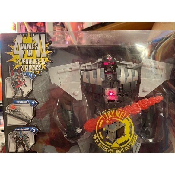 DARTH VADER TO STAR DESTROYER Star Wars Transformers Crossovers Hasbro 2011 NEW - Picture 4 of 11